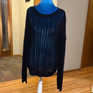 Double Zero Black Sheer Sweater